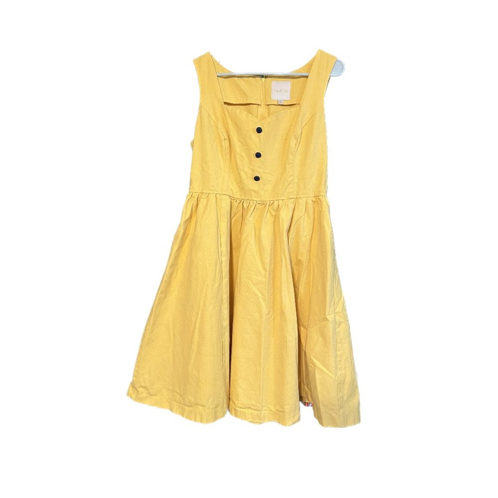 Vintage Modcloth Yellow Dress Size L